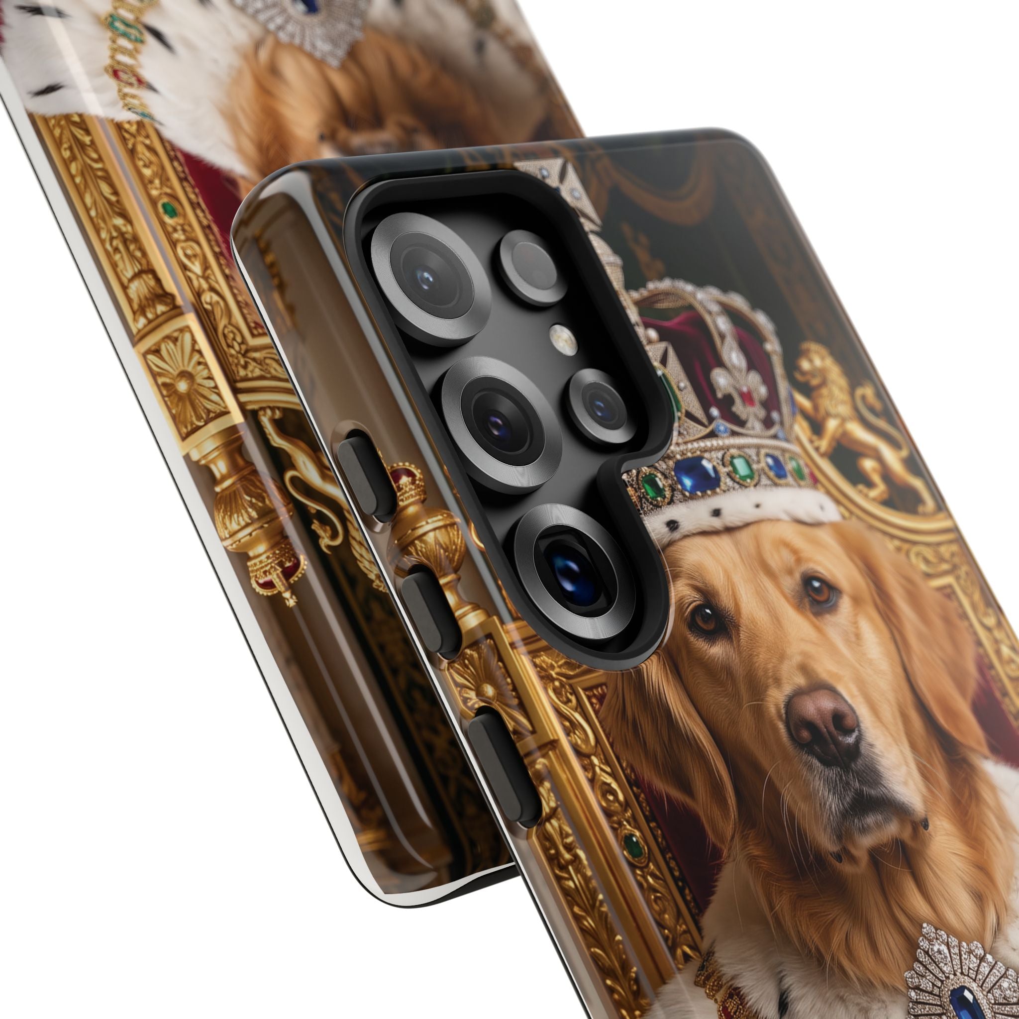 Custom Dog Portrait Phone Case | "King Buster" Regal Golden Retriever Protective Case