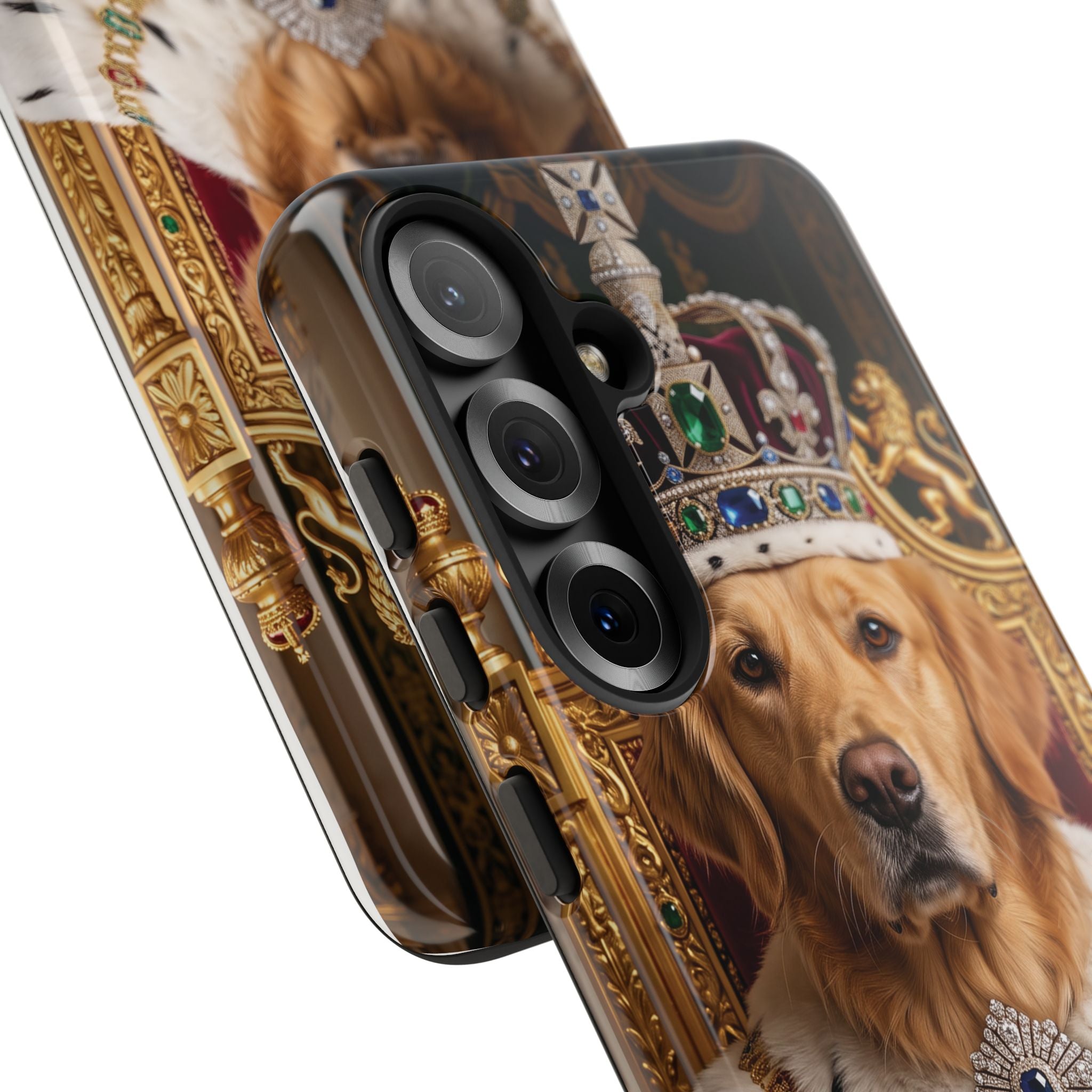 Custom Dog Portrait Phone Case | "King Buster" Regal Golden Retriever Protective Case