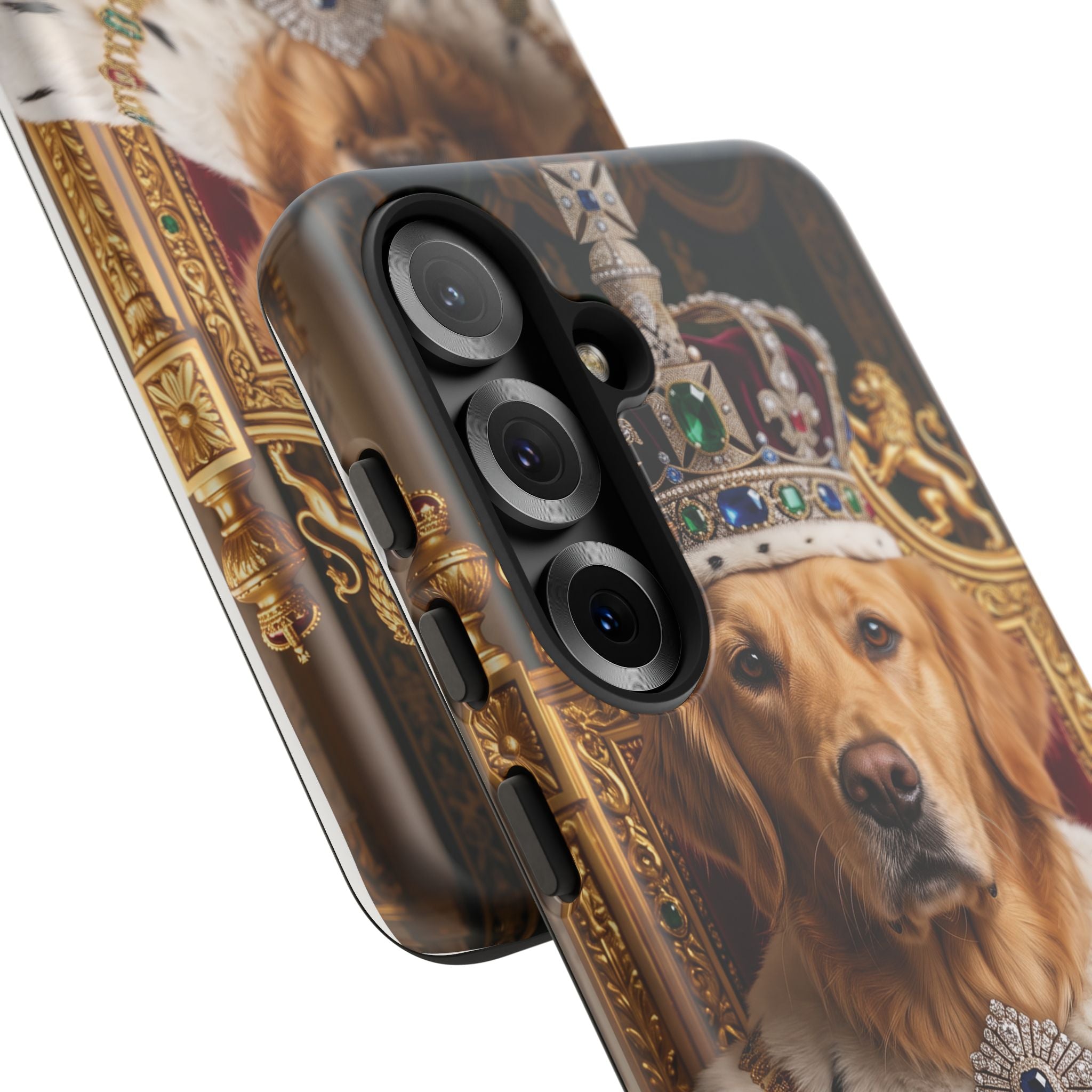 Custom Dog Portrait Phone Case | "King Buster" Regal Golden Retriever Protective Case