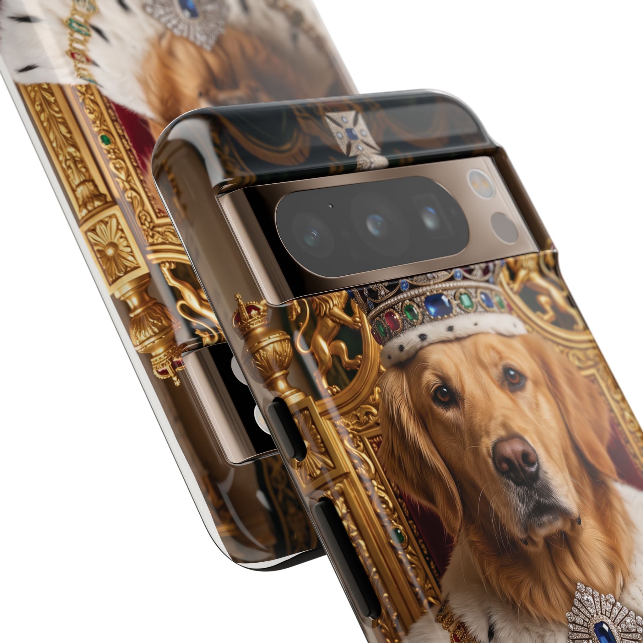 Custom Dog Portrait Phone Case | "King Buster" Regal Golden Retriever Protective Case