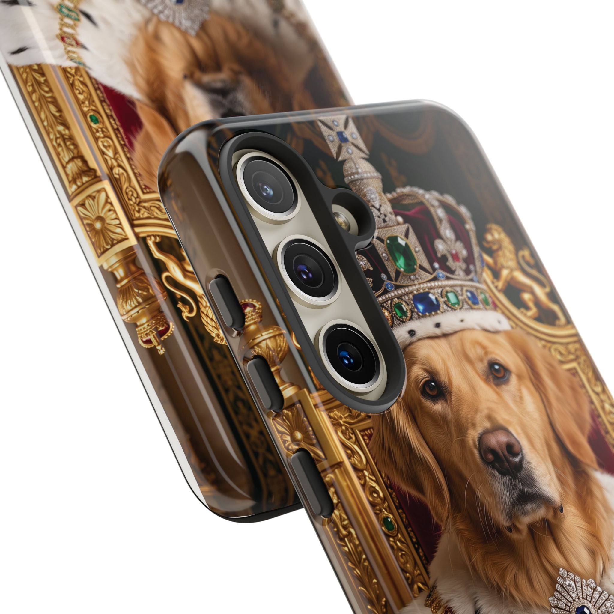 Custom Dog Portrait Phone Case | "King Buster" Regal Golden Retriever Protective Case