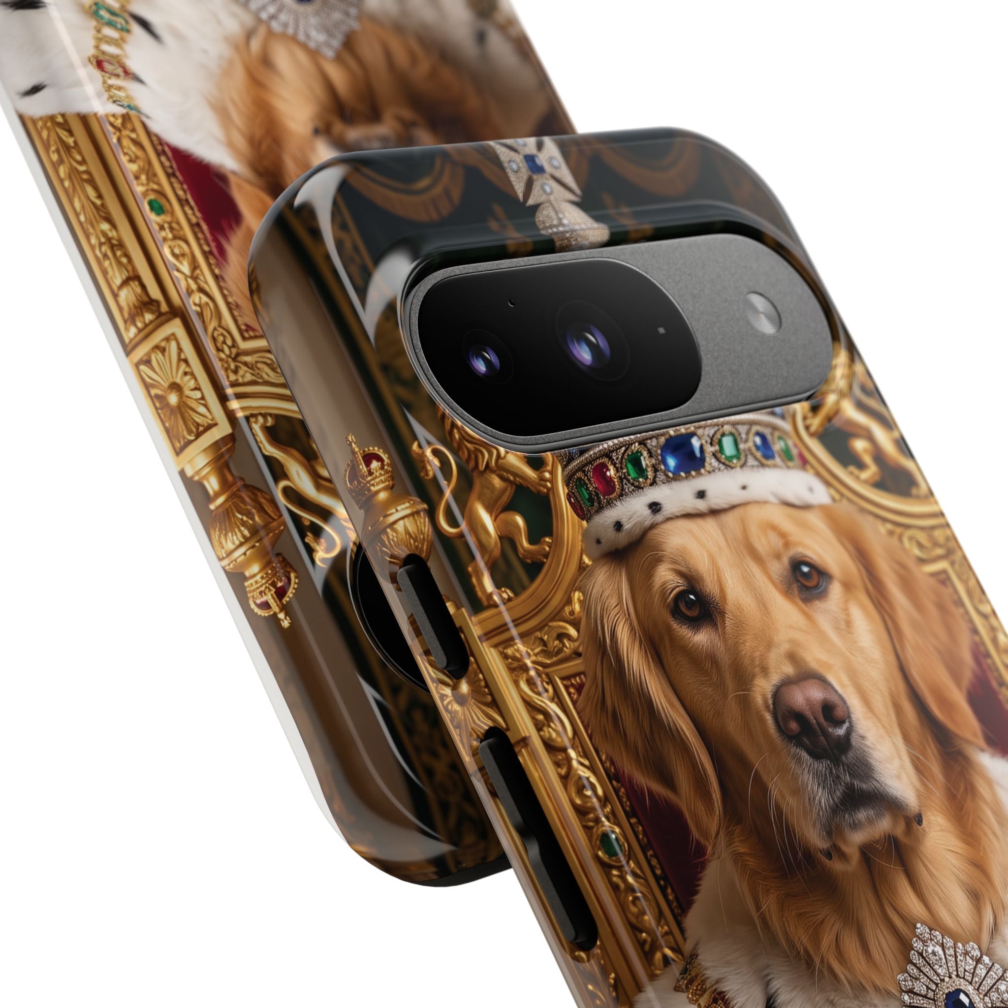 Custom Dog Portrait Phone Case | "King Buster" Regal Golden Retriever Protective Case