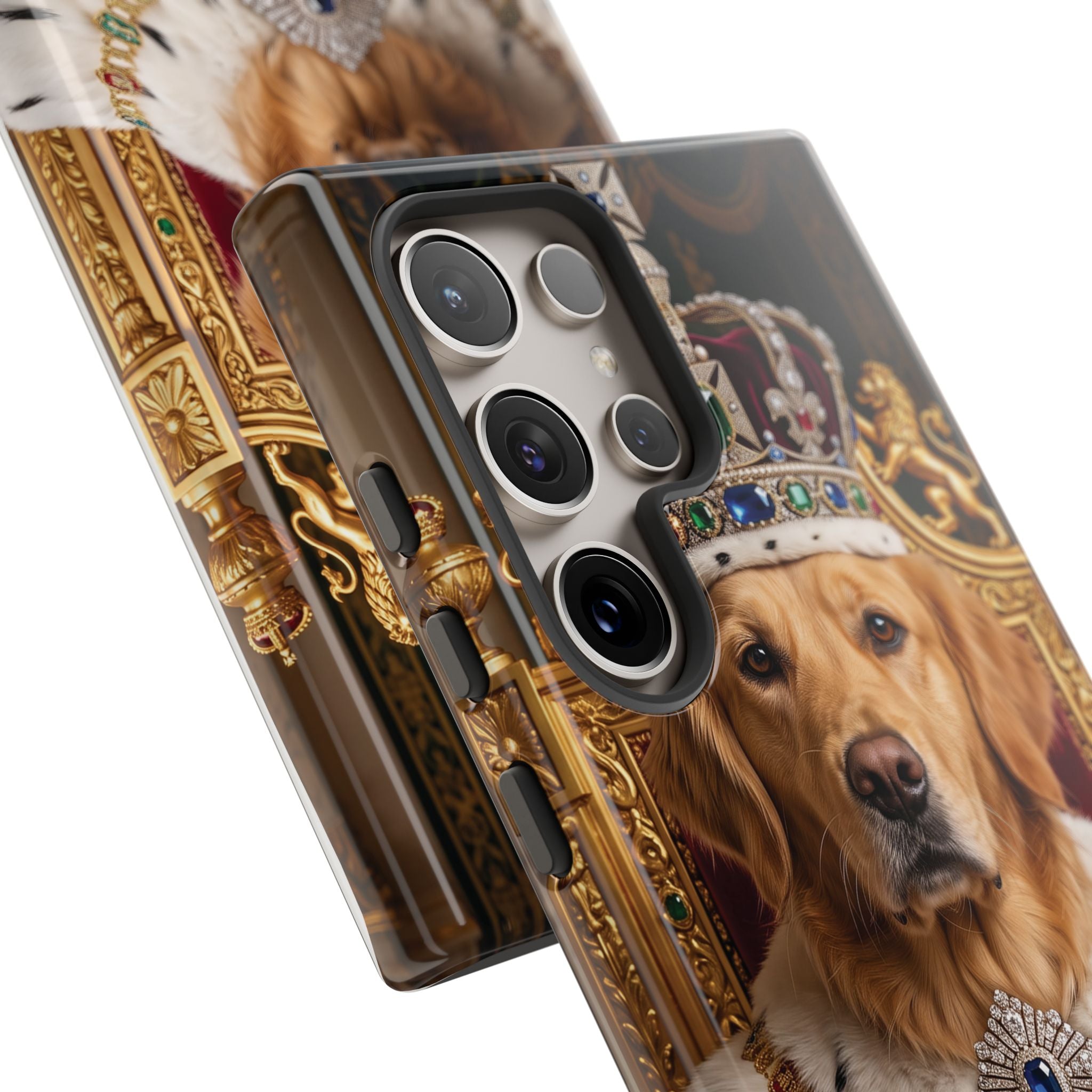 Custom Dog Portrait Phone Case | "King Buster" Regal Golden Retriever Protective Case