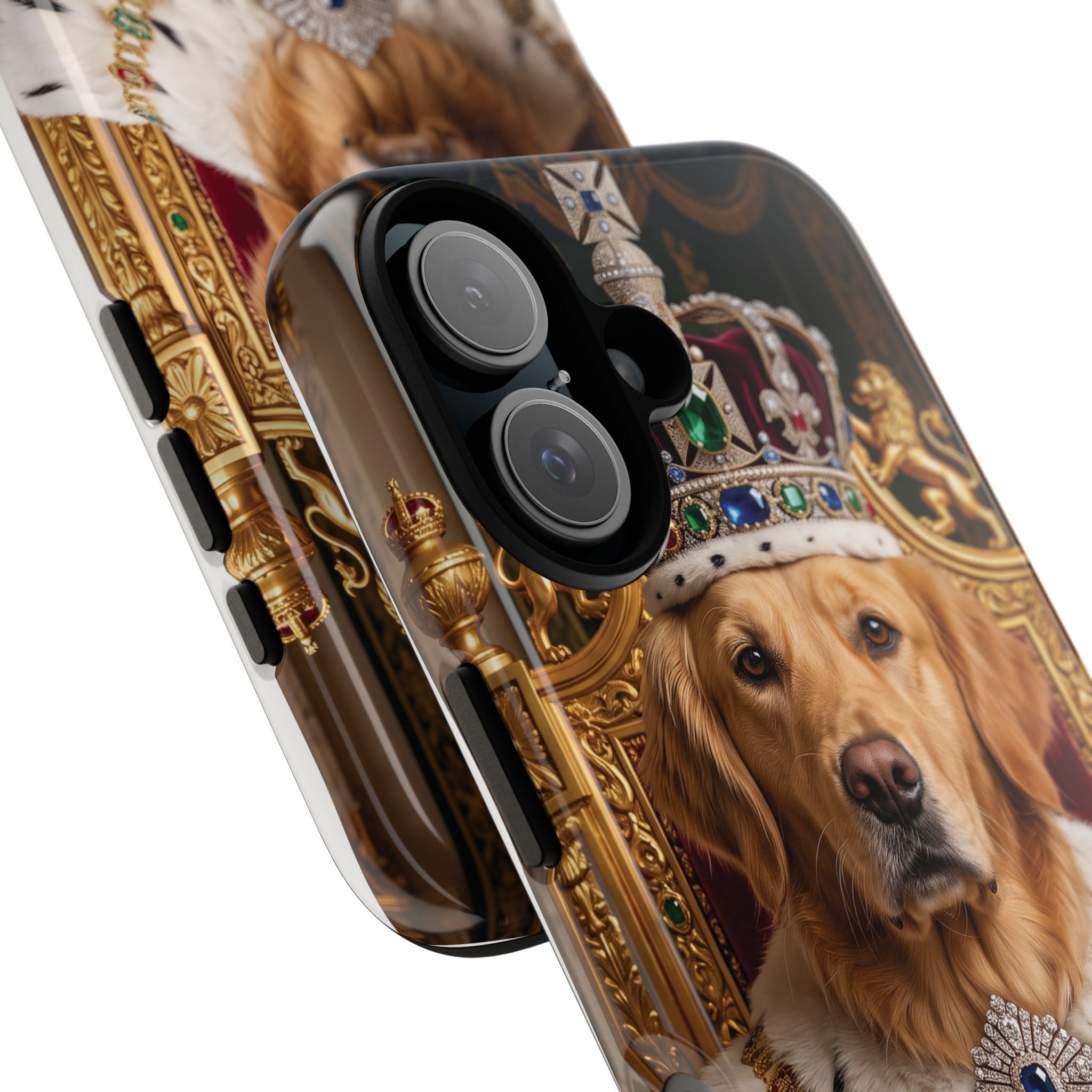 Custom Dog Portrait Phone Case | "King Buster" Regal Golden Retriever Protective Case