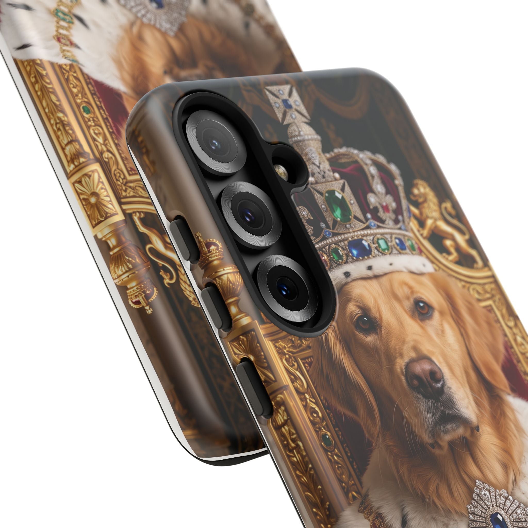 Custom Dog Portrait Phone Case | "King Buster" Regal Golden Retriever Protective Case