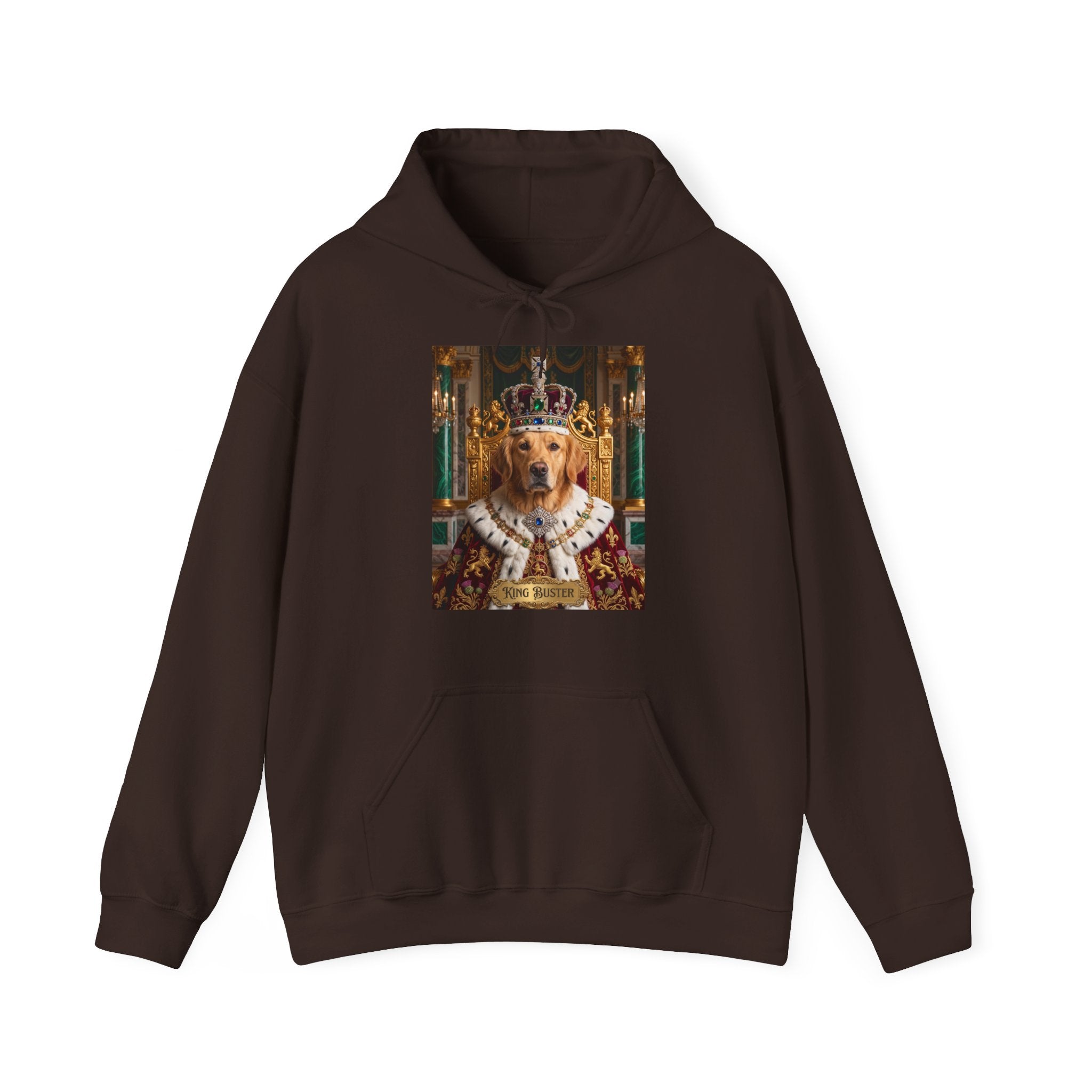Personalized King Dog Hoodie | Regal Canine Graphic Sweatshirt
