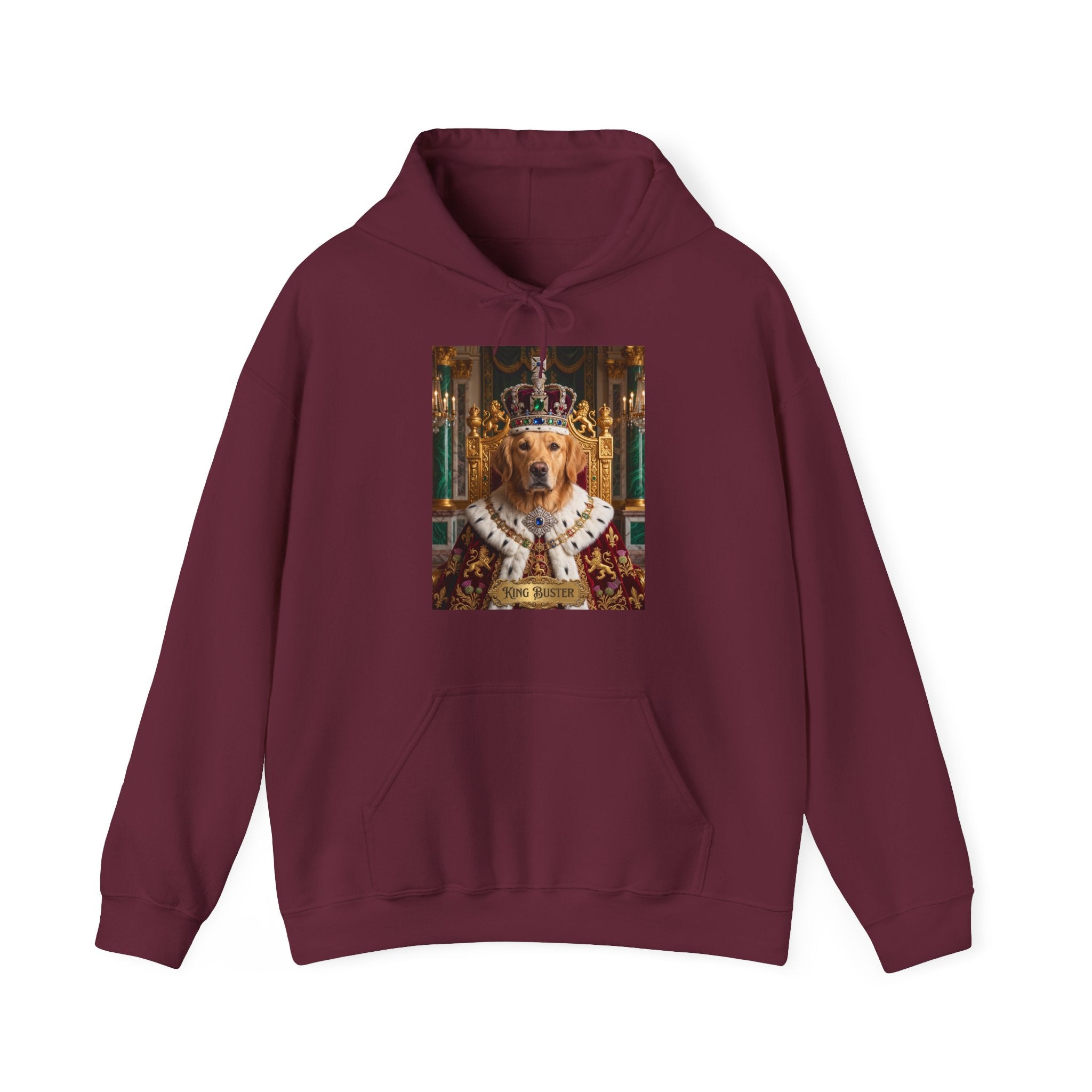 Personalized King Dog Hoodie | Regal Canine Graphic Sweatshirt