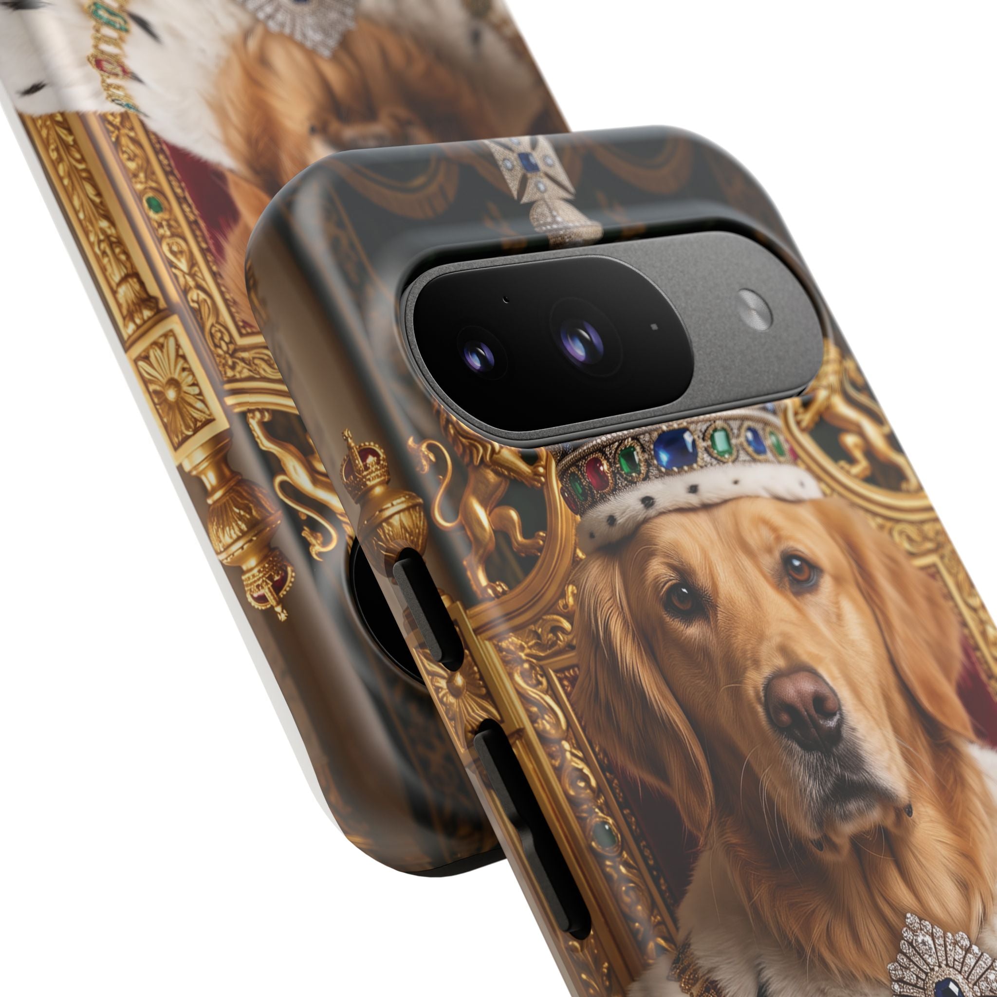 Custom Dog Portrait Phone Case | "King Buster" Regal Golden Retriever Protective Case