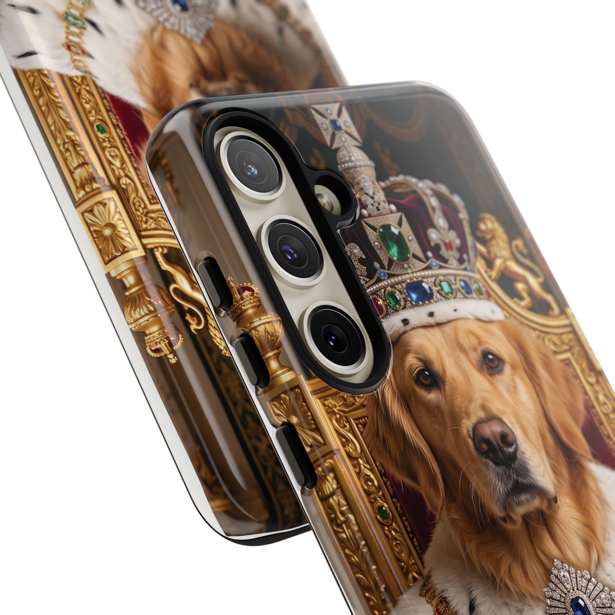 Custom Dog Portrait Phone Case | "King Buster" Regal Golden Retriever Protective Case