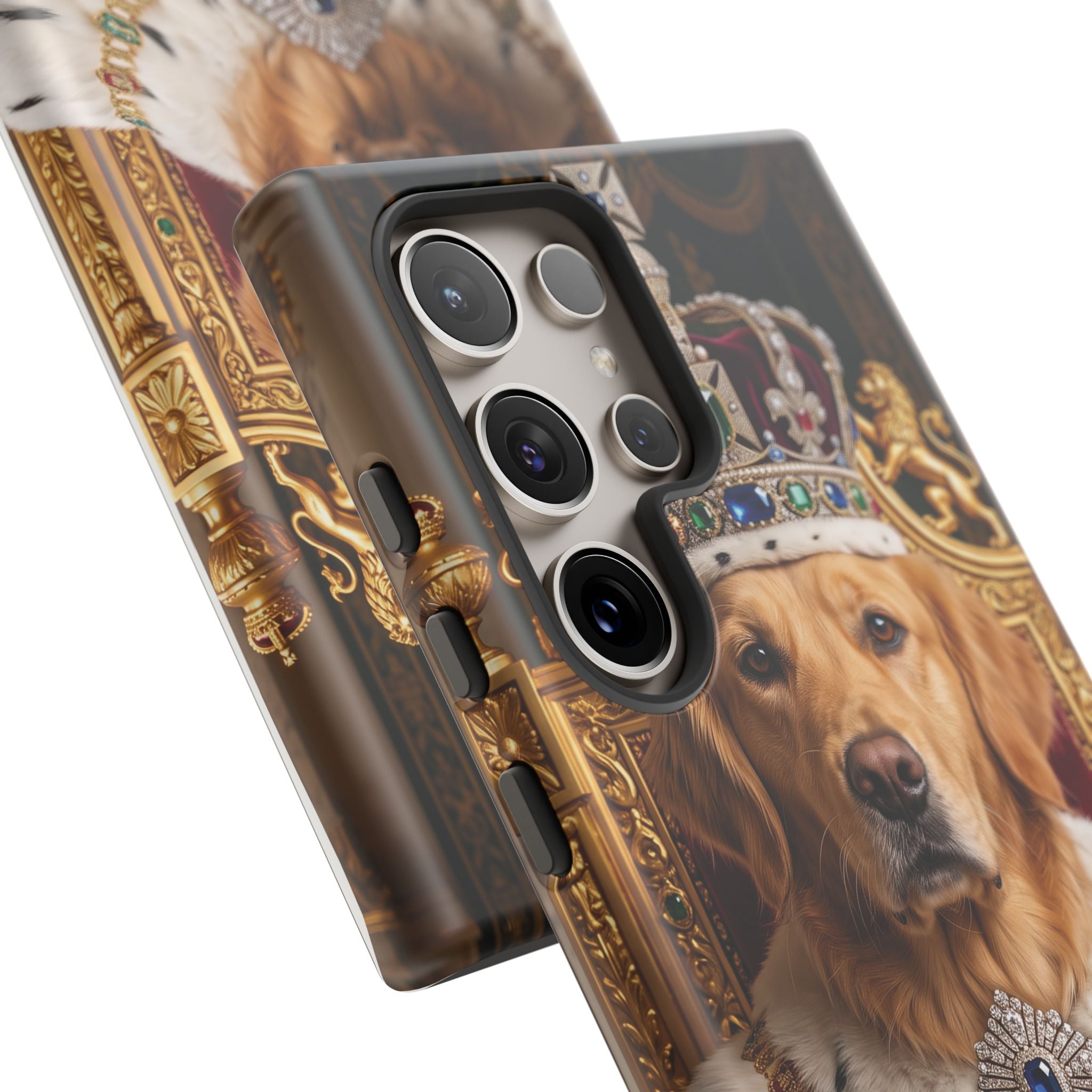 Custom Dog Portrait Phone Case | "King Buster" Regal Golden Retriever Protective Case