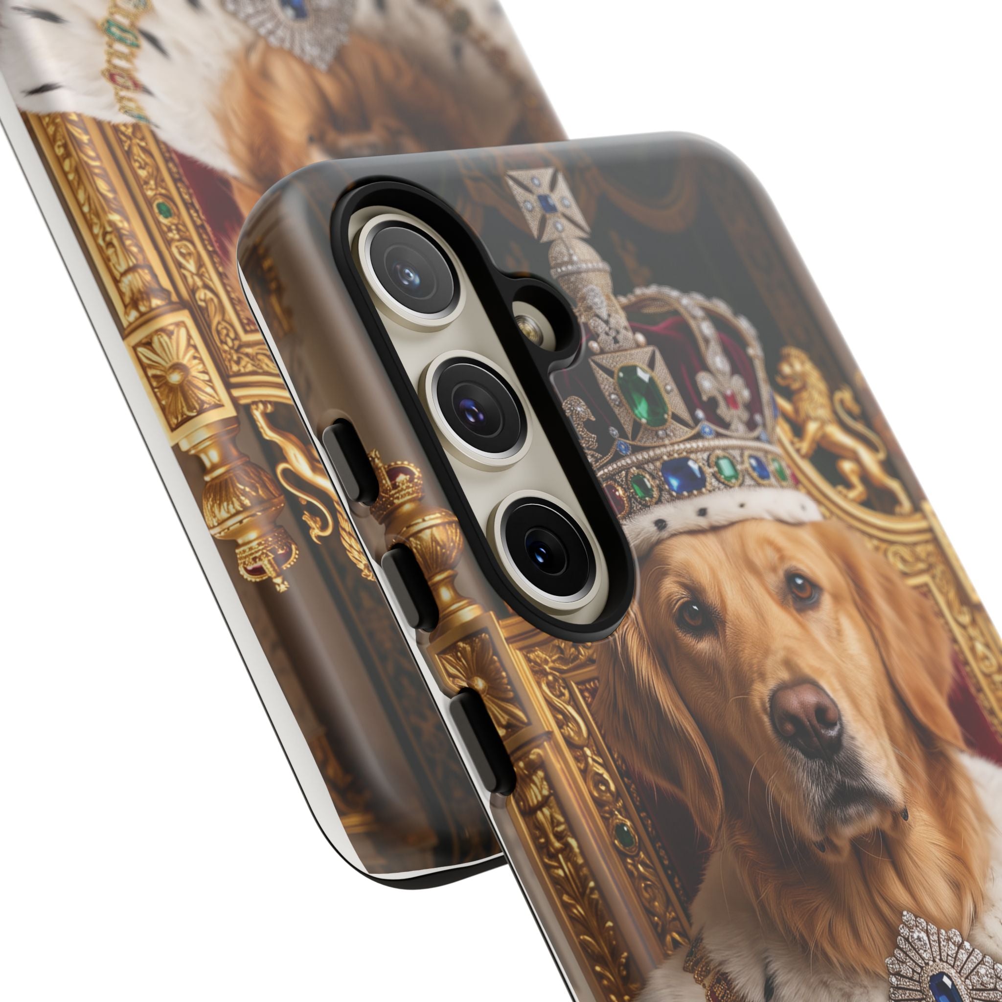 Custom Dog Portrait Phone Case | "King Buster" Regal Golden Retriever Protective Case