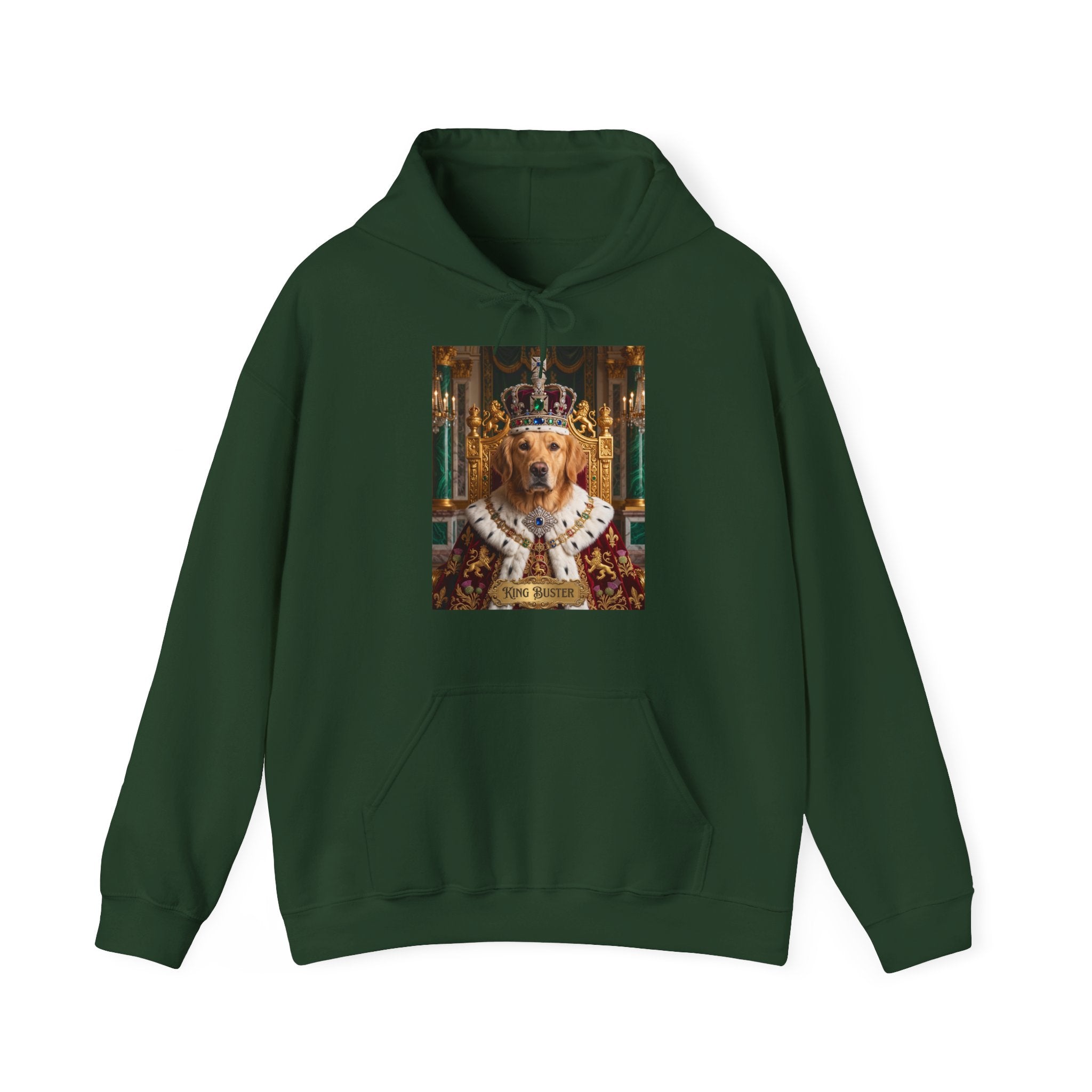 Personalized King Dog Hoodie | Regal Canine Graphic Sweatshirt