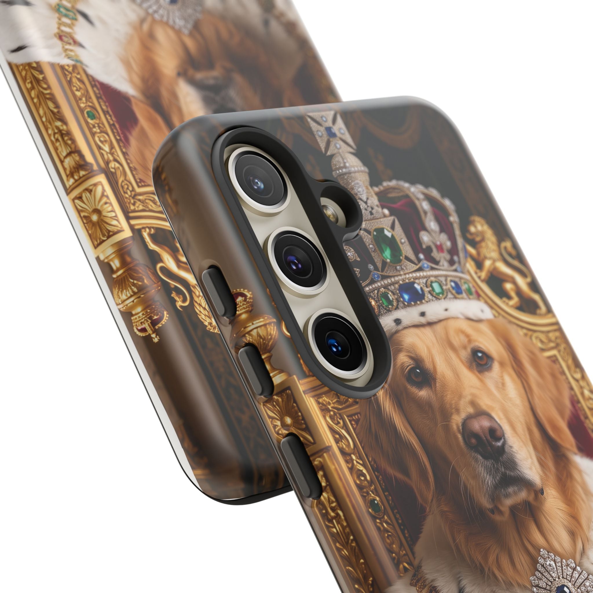 Custom Dog Portrait Phone Case | "King Buster" Regal Golden Retriever Protective Case