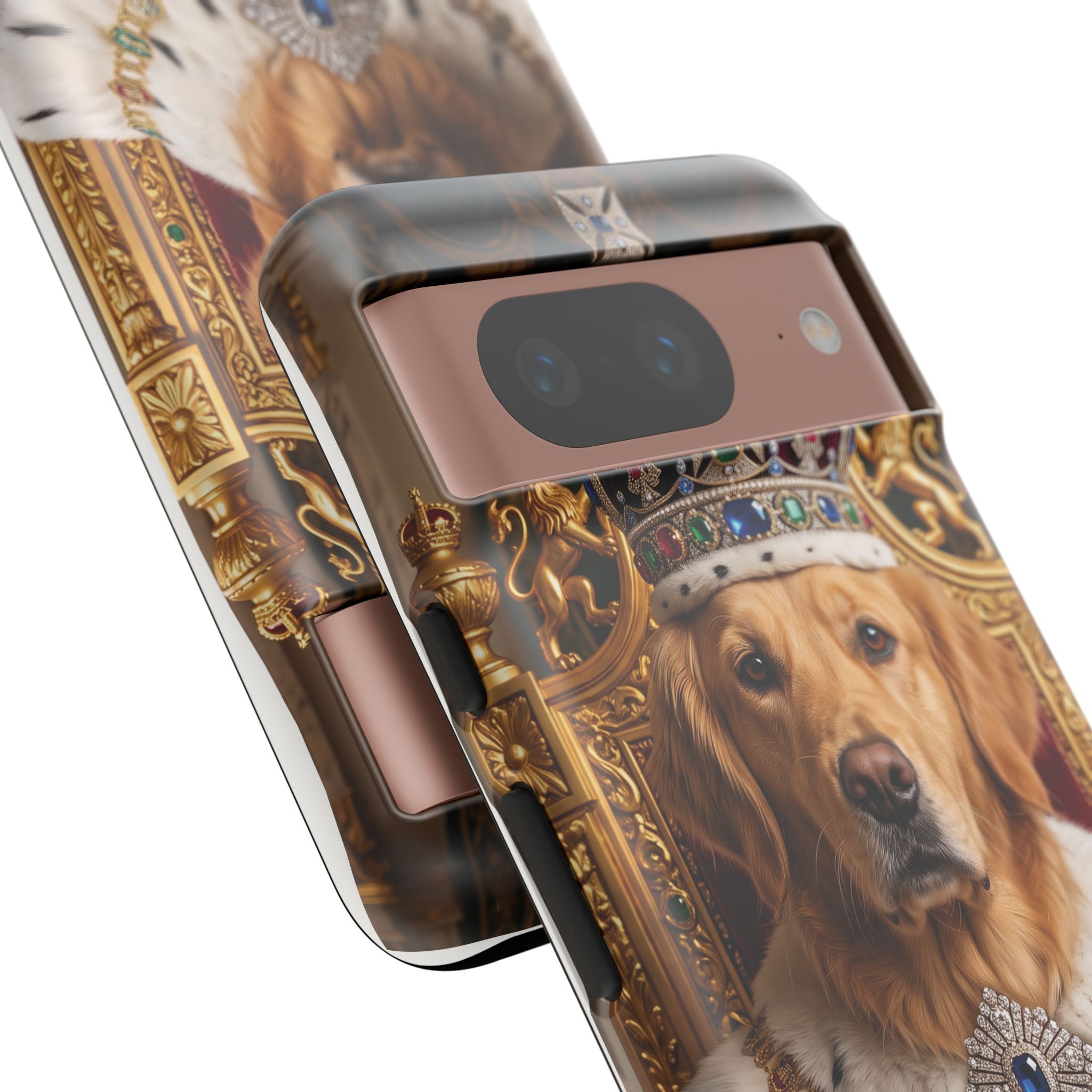 Custom Dog Portrait Phone Case | "King Buster" Regal Golden Retriever Protective Case