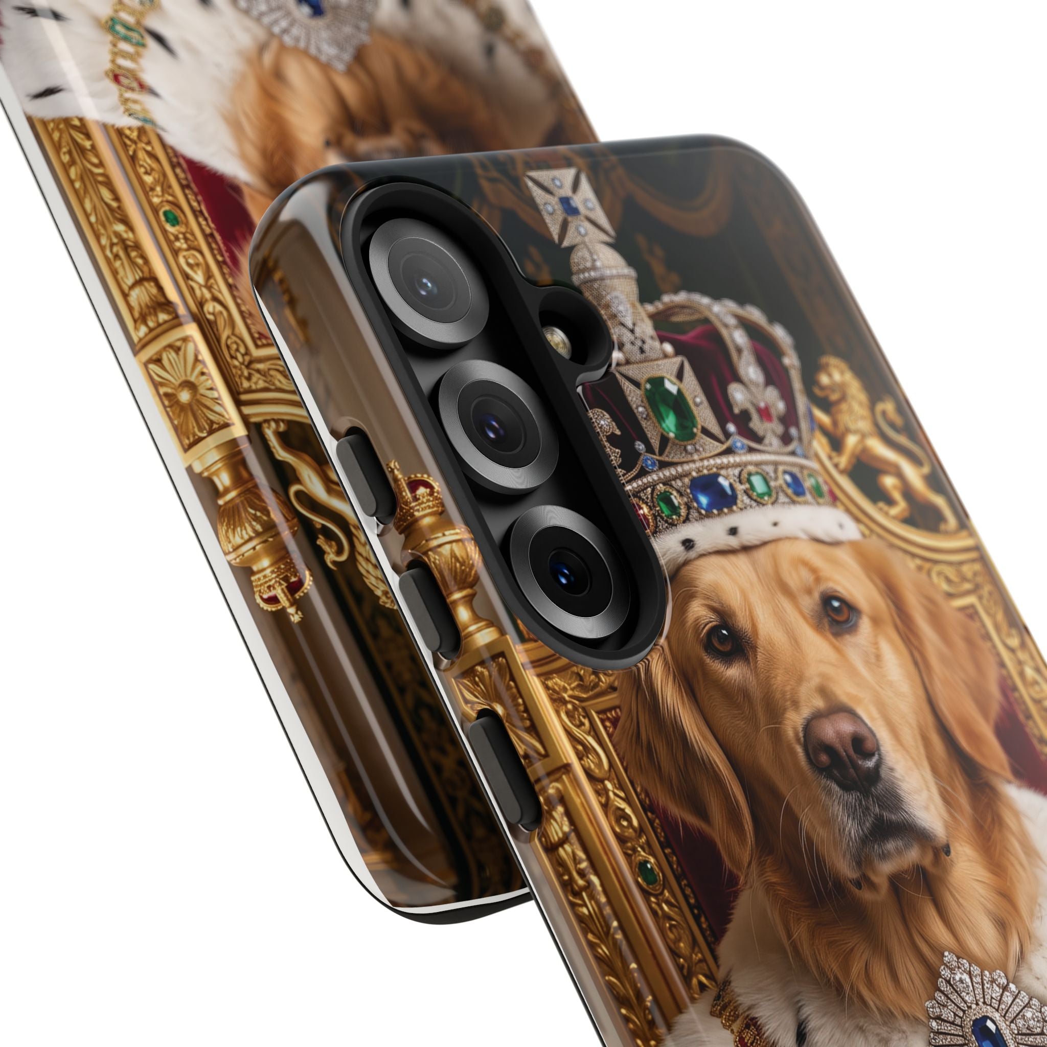 Custom Dog Portrait Phone Case | "King Buster" Regal Golden Retriever Protective Case