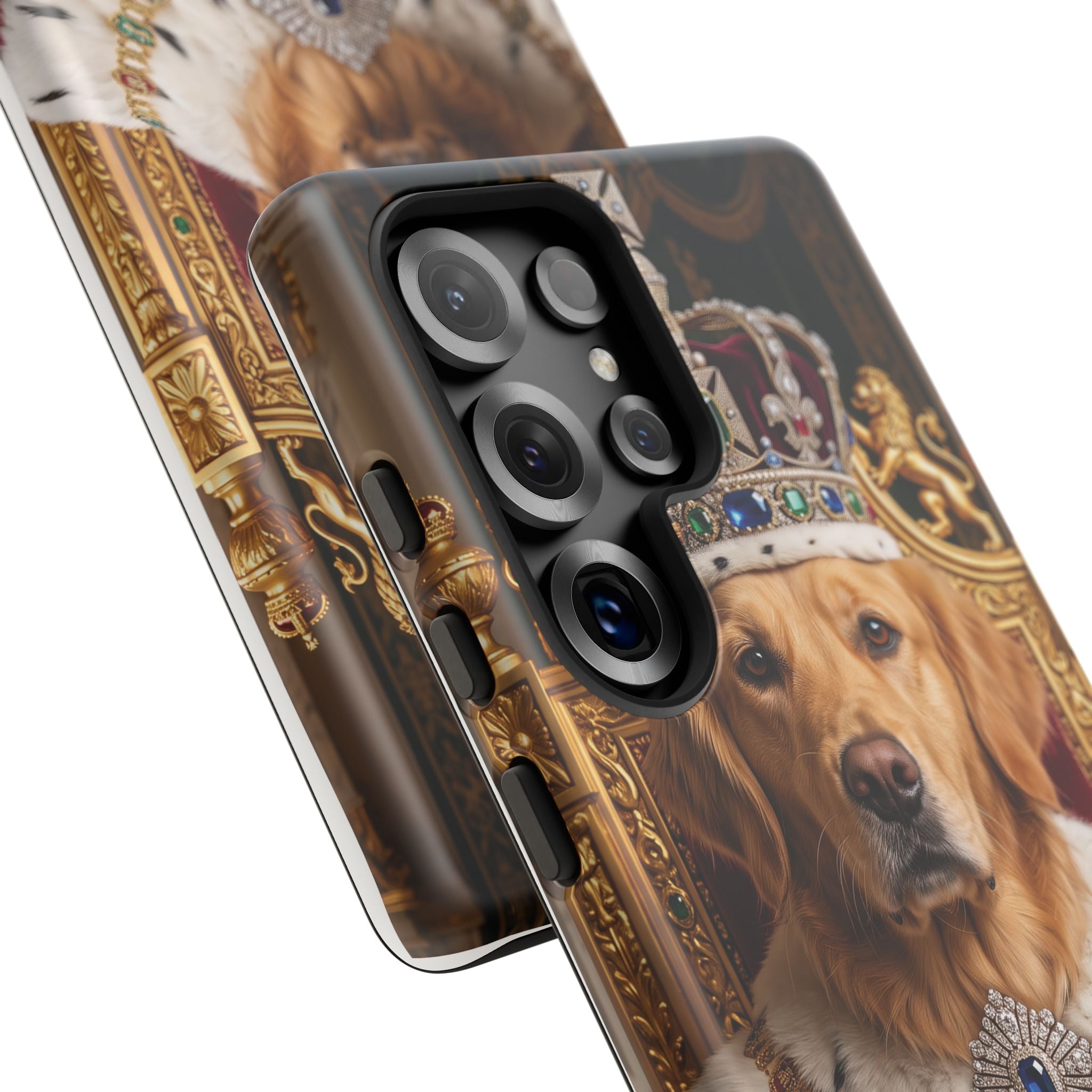 Custom Dog Portrait Phone Case | "King Buster" Regal Golden Retriever Protective Case