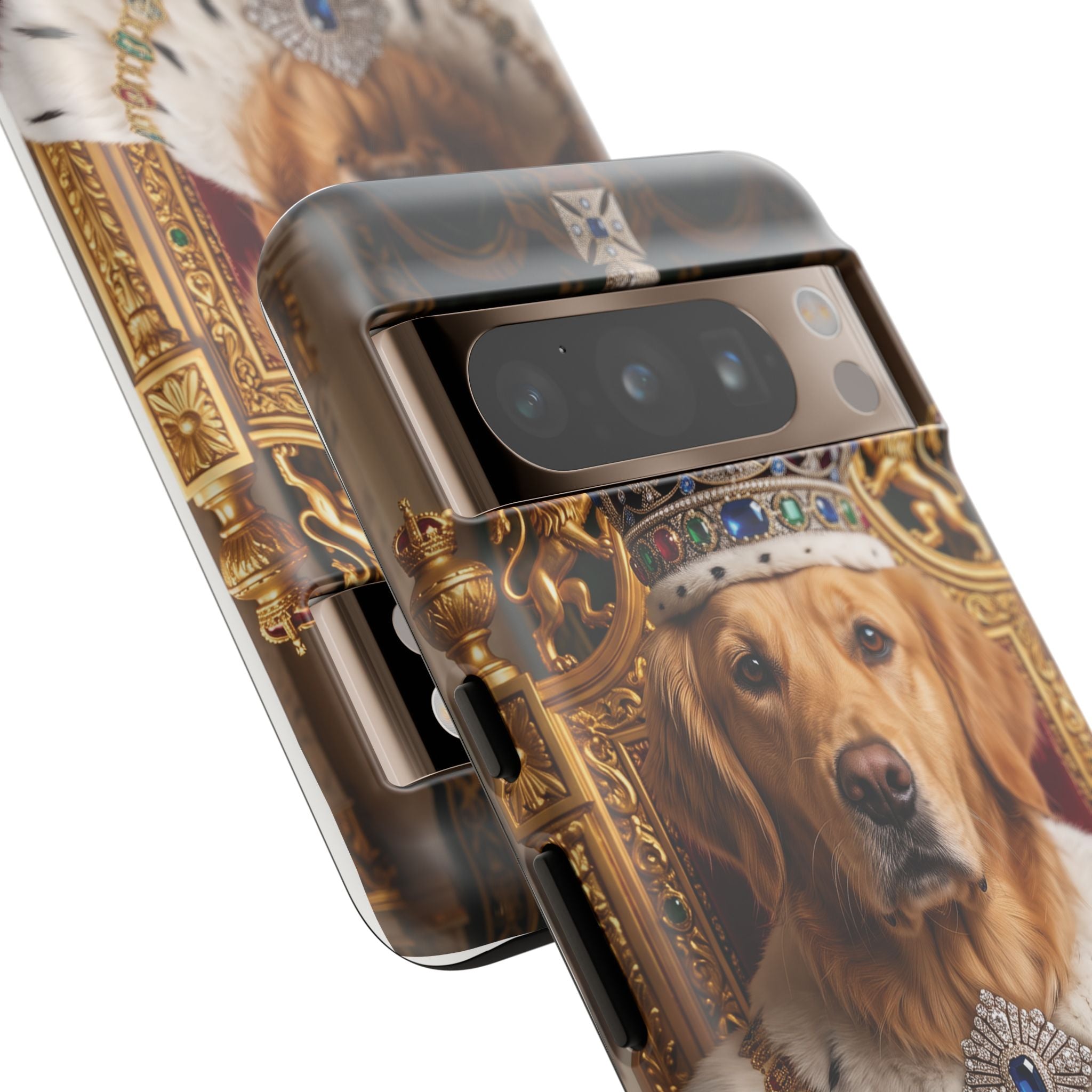 Custom Dog Portrait Phone Case | "King Buster" Regal Golden Retriever Protective Case
