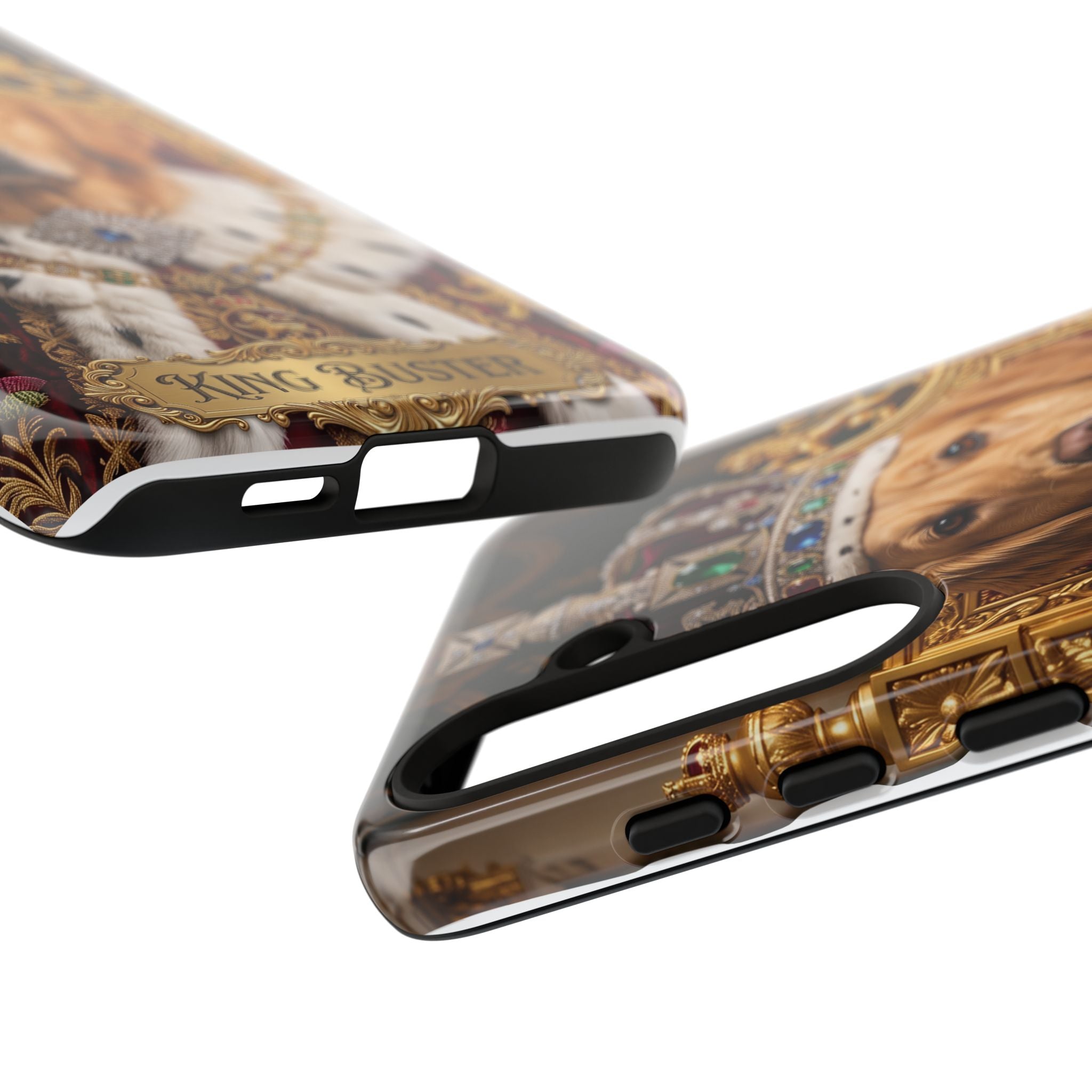 Custom Dog Portrait Phone Case | "King Buster" Regal Golden Retriever Protective Case