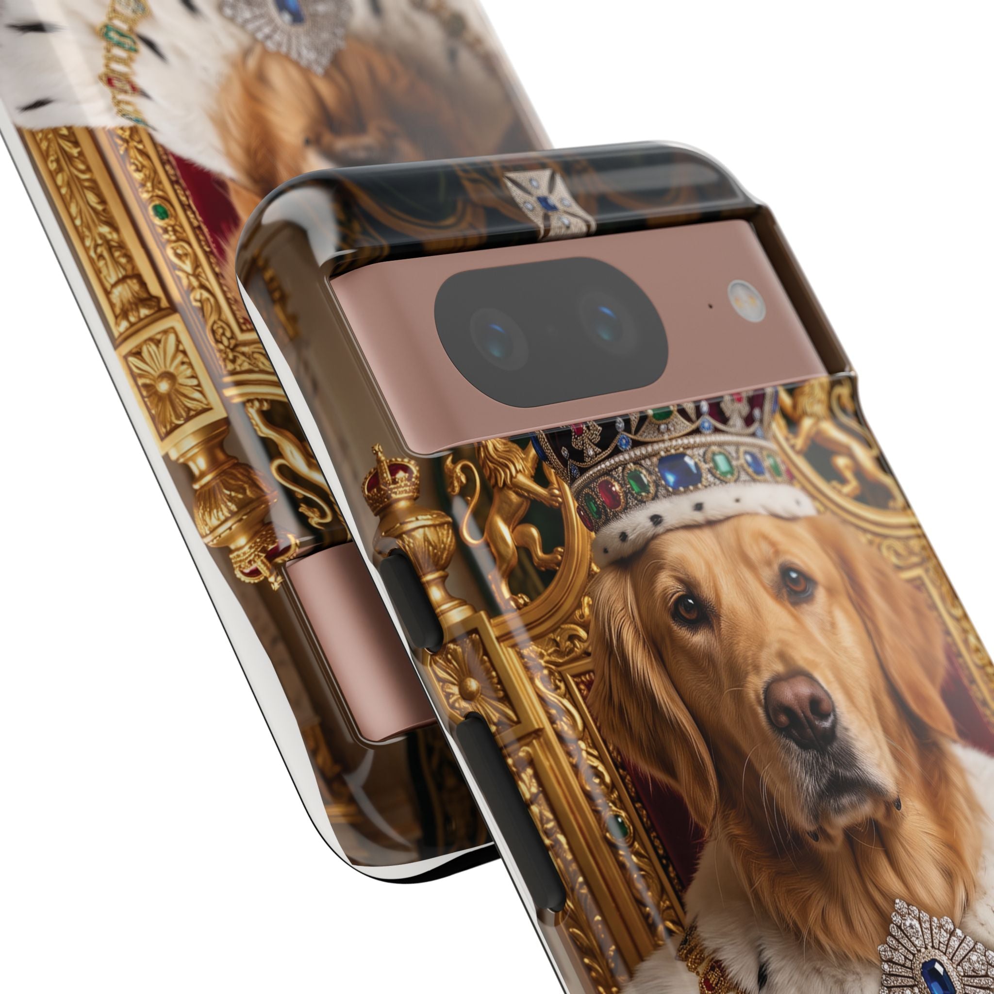 Custom Dog Portrait Phone Case | "King Buster" Regal Golden Retriever Protective Case