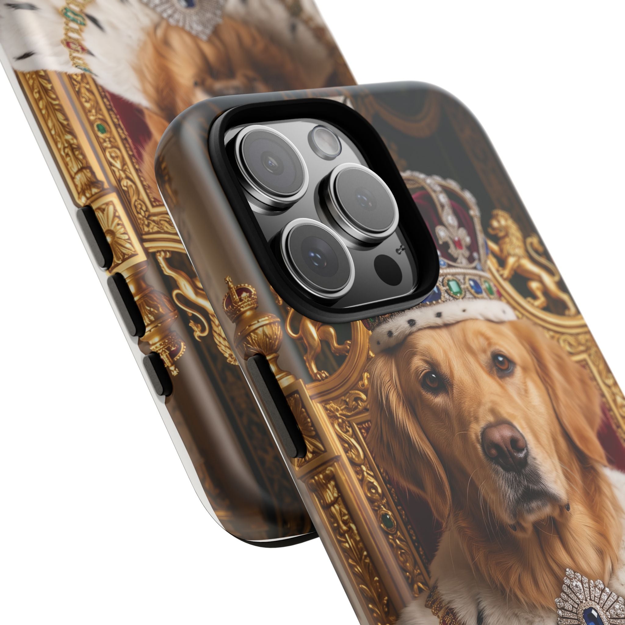 Custom Dog Portrait Phone Case | "King Buster" Regal Golden Retriever Protective Case
